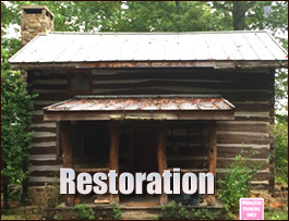 Historic Log Cabin Restoration  Virgilina, Virginia